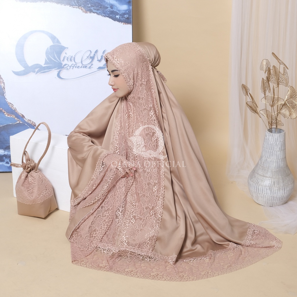 Mukena Dewasa Silky Daily Qiana 2in1 Series Fatimah