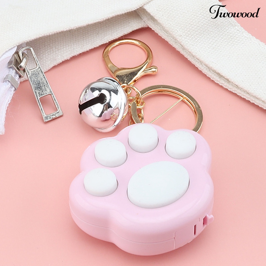 Twowood Gantungan Kunci Fidget Mini Portable Bentuk Telapak Kaki Kucing Untuk Anak