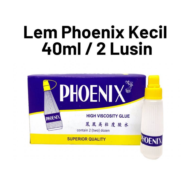 

Lem Phoenix Kecil 40ml / 24pcs / Box