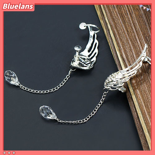 Anting Stud Tanpa Tindik Bentuk Sayap Malaikat Model Hollow
