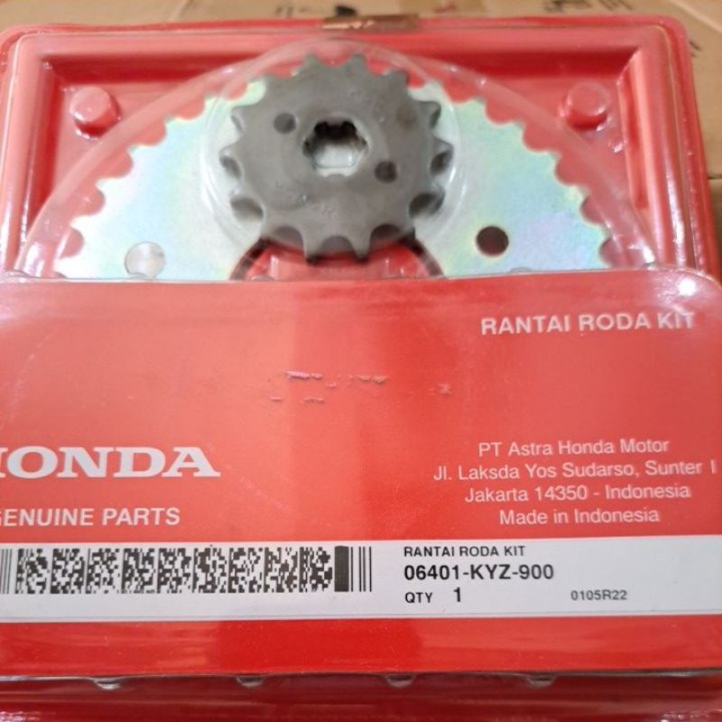 Gear Paket Supra X125 Helm In F1 /# Rantai Set Supra X12 F1 Helm In /# Drive Chain Kit KYZ900 /# 064