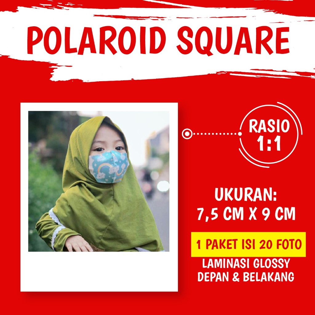 CETAK POLAROID SQUARE (ISI 20 FOTO)