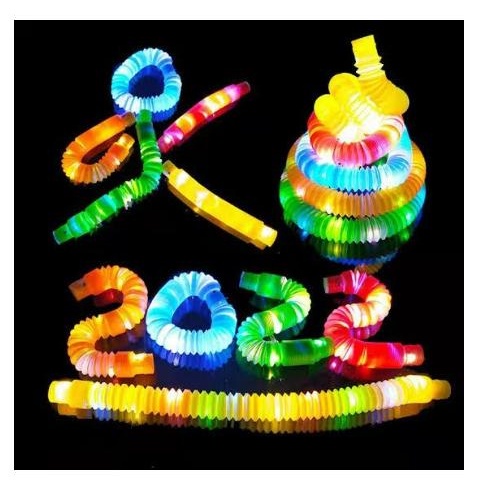 Mainan Anak Pop Light Up Pipes VIRAL / Mainan Lampu Pipa LED Fidget Toys 1PCS