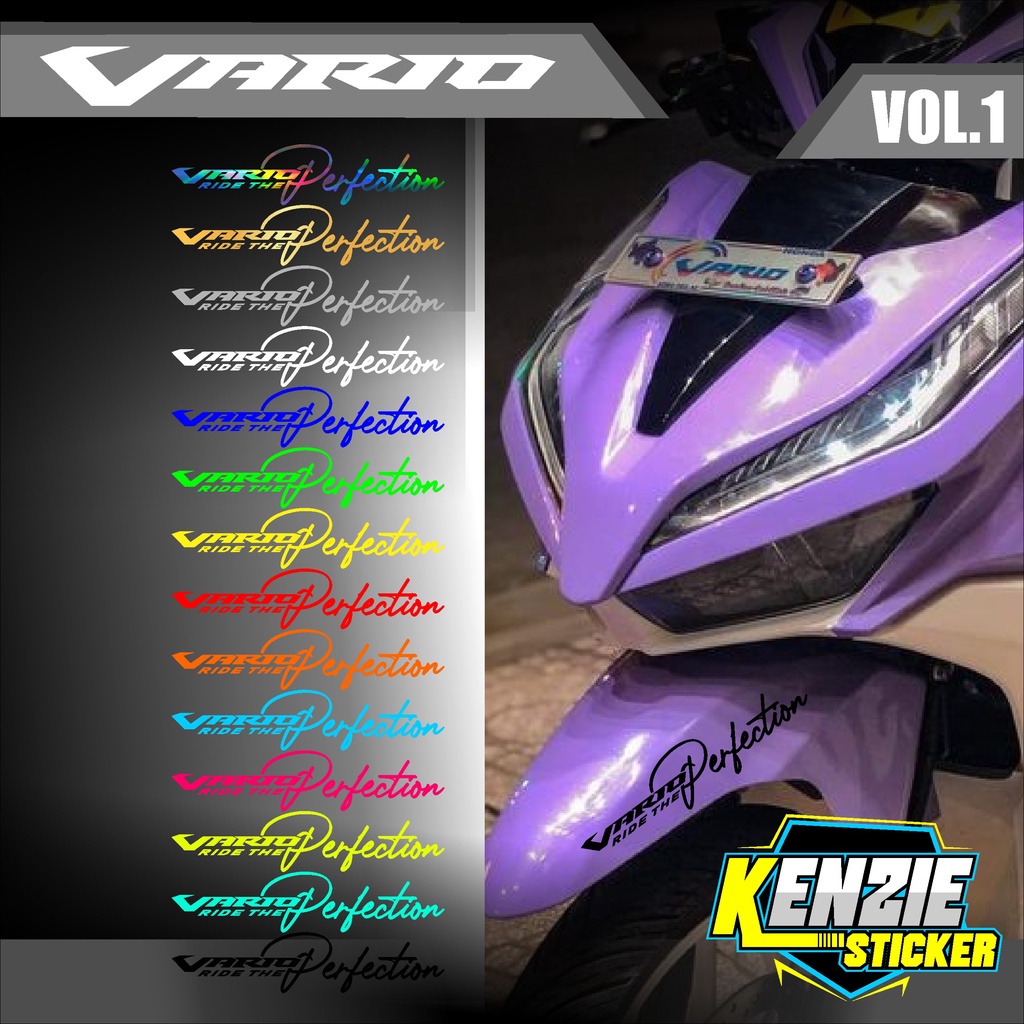 Cutting Sticker VARIO - Stiker Lis Variasi Motor Honda Vario Signature Hologram Laser Chrome Gold Da