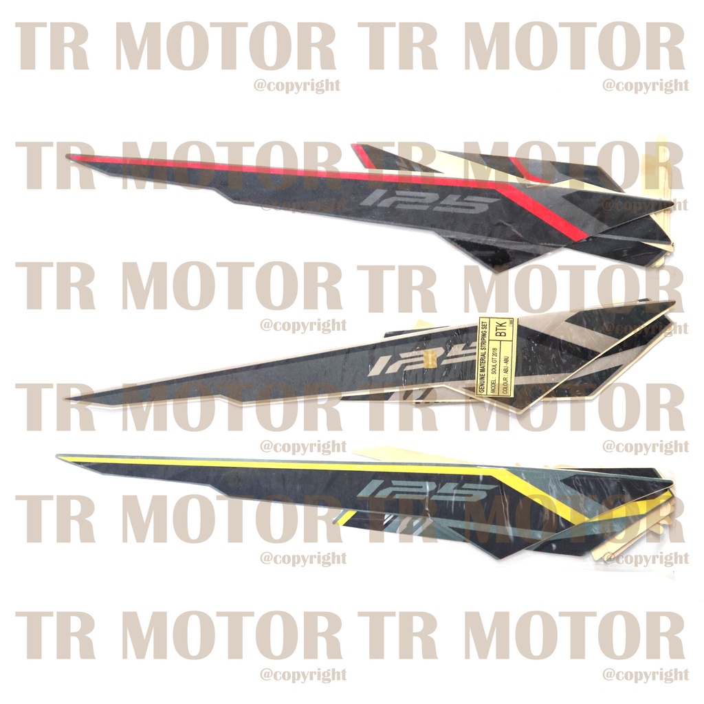 Stiker Motor Soul GT 2018 Sticker Striping Lis Full Set Motor