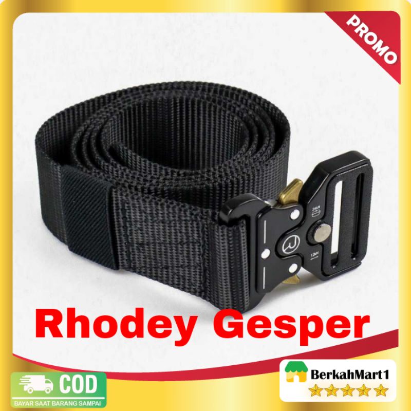 Gesper Pria wanita Rhodey ikat Pinggang Canvas Military Tactical 120cm OUTDOOR