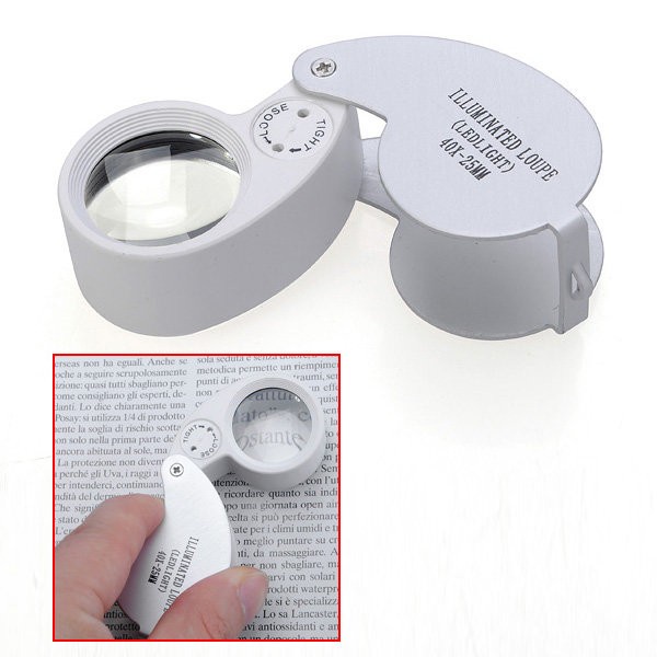 

Loupe Magnifier 40x LED Light Zoom Mikroskop Microscope Kaca Pembesar