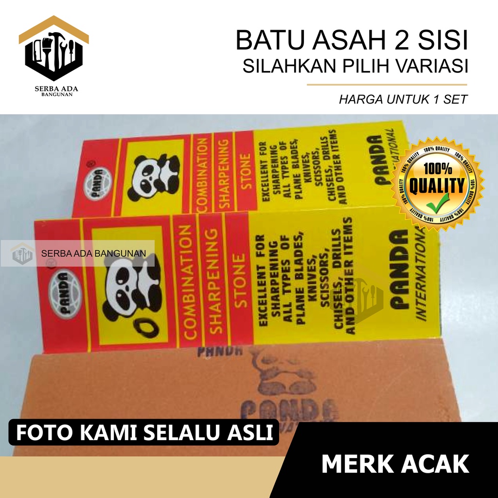 BATU ASAH PISAU MDS / PANDA GOLOK GUNTING  DLL 6 &amp; 8 INCH TEBAL 2 SISI BATU AMRIL GOSOK SUPER TAJAM