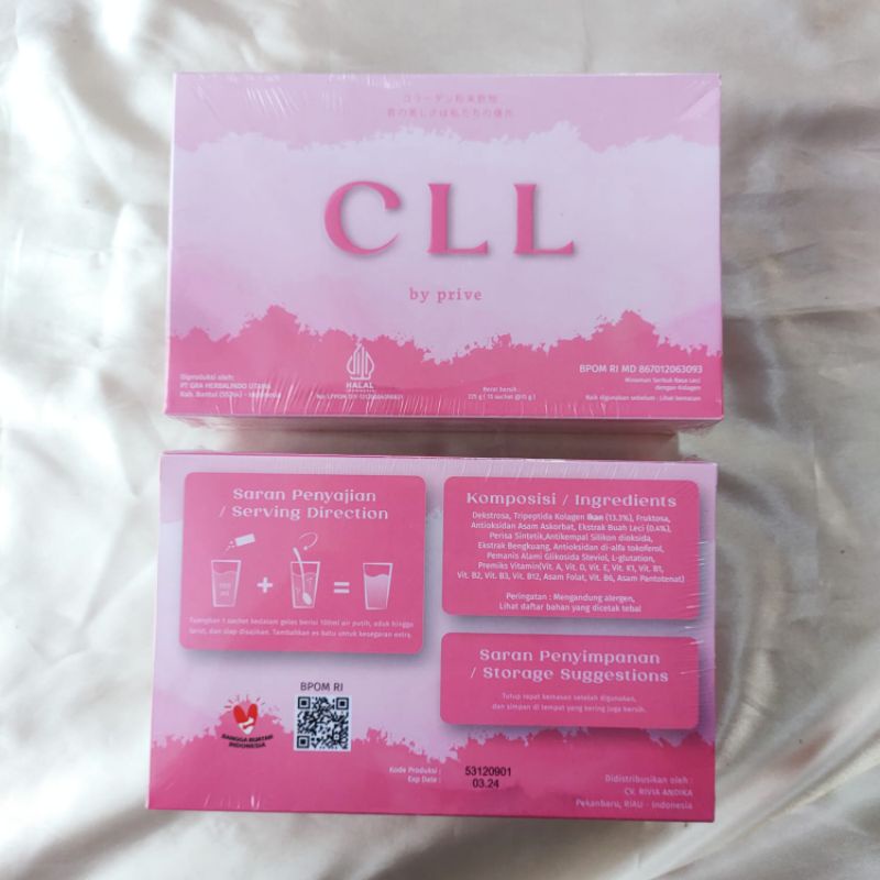 

(NEW KEMASAN) CLL Collagen minuman serbuk kolagen pencerah kulit CLL by Prive