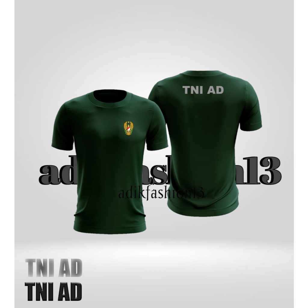 Kaos Jersey TNI AD Hitam / Kaos Olahraga Jersey TNI AD/ Kaos Jersey Dryfit TNI AD Hitam/Hijau/Navy b