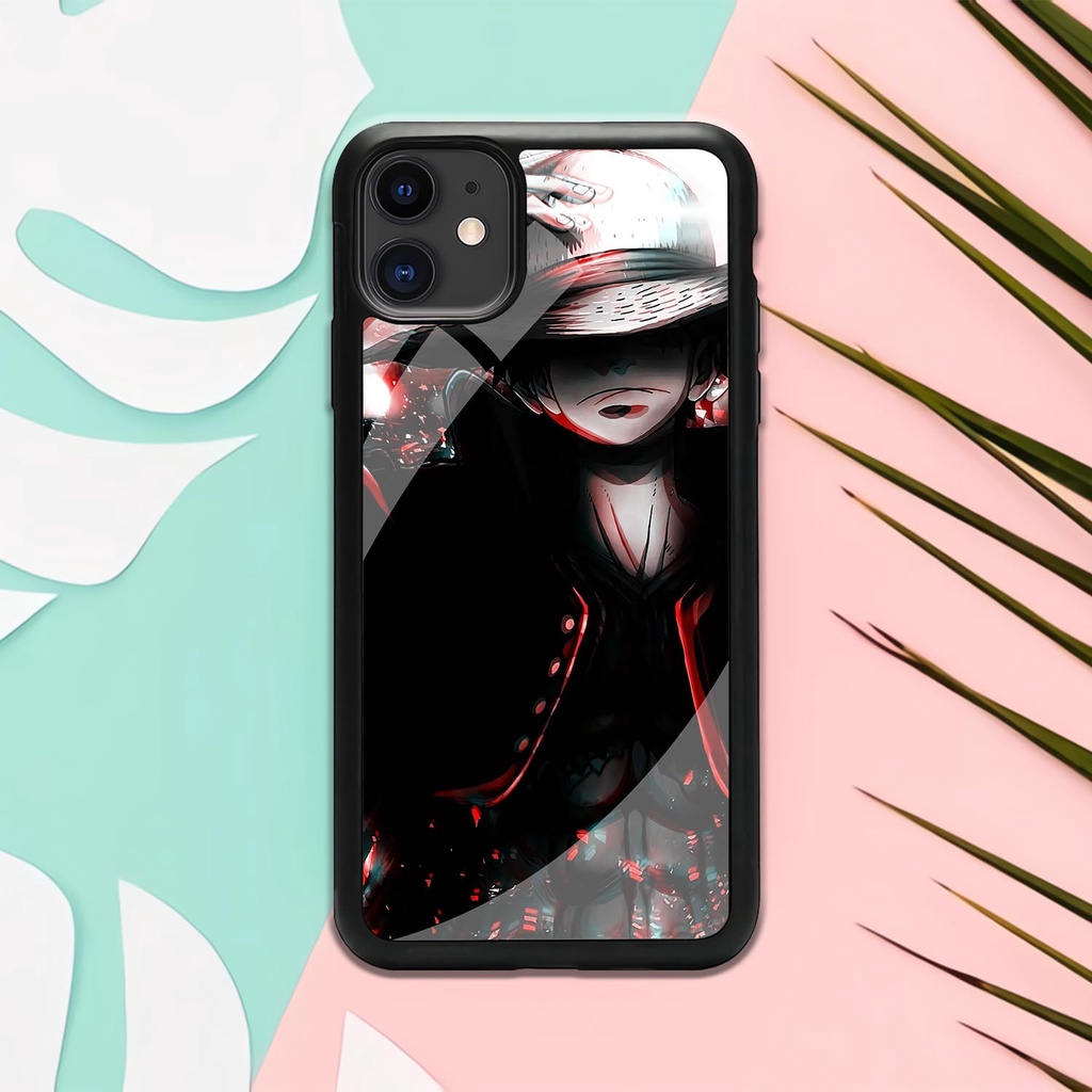 Case Glossy Iphone 11  | Ip11 | Casing Kilau Hp Iphone | Pelindung Hp | Motif Anime One Piece Luffy