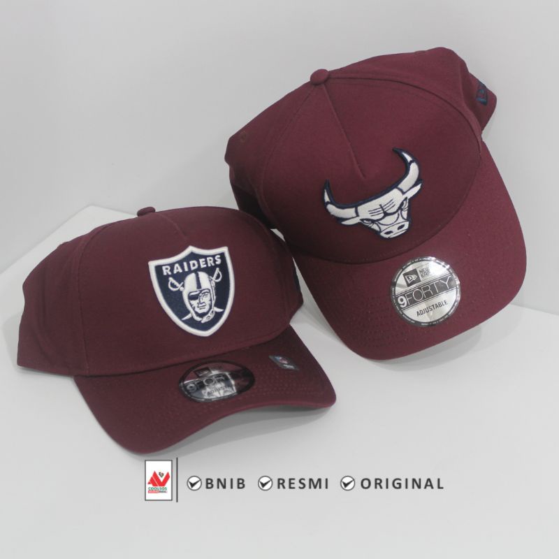 New Era 9forty A-frame Cap  Maroon Original 100٪