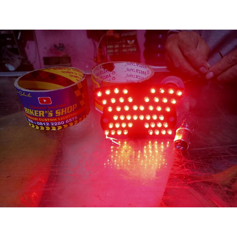 lampu stop LED 8 mode running automatis Suzuki nex 2