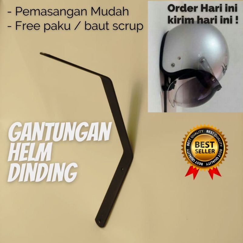 Rak Helm / Gantungan Helm Dinding / Vintage Helm Serbaguna