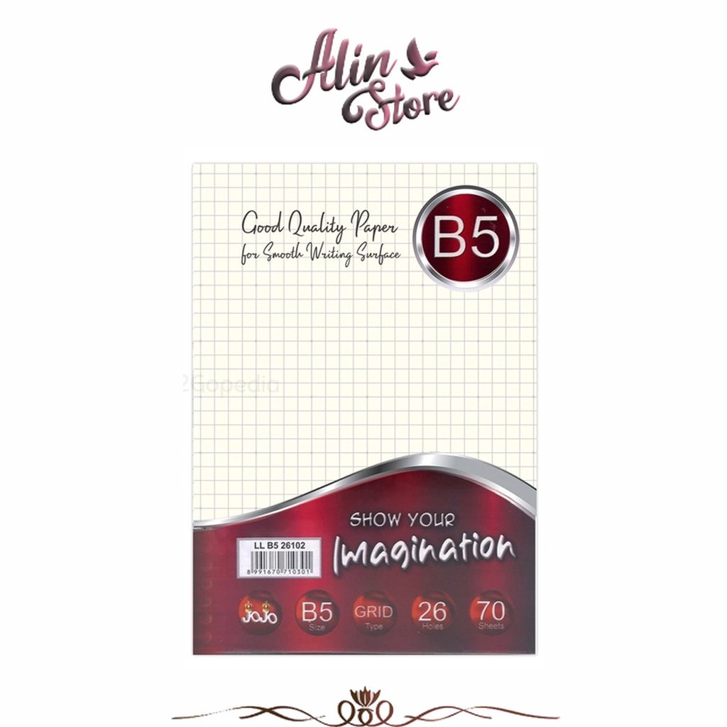 

Kertas Loose Leaf B5 isi Binder Kotak / Grid Jojo