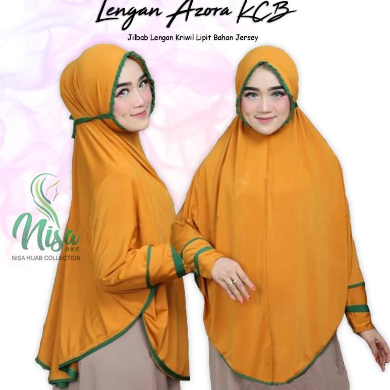 [BSB.18Oc22r] Jilbab Lengan Azora Hijab Tangan KCB Kriwil Ori Azlia