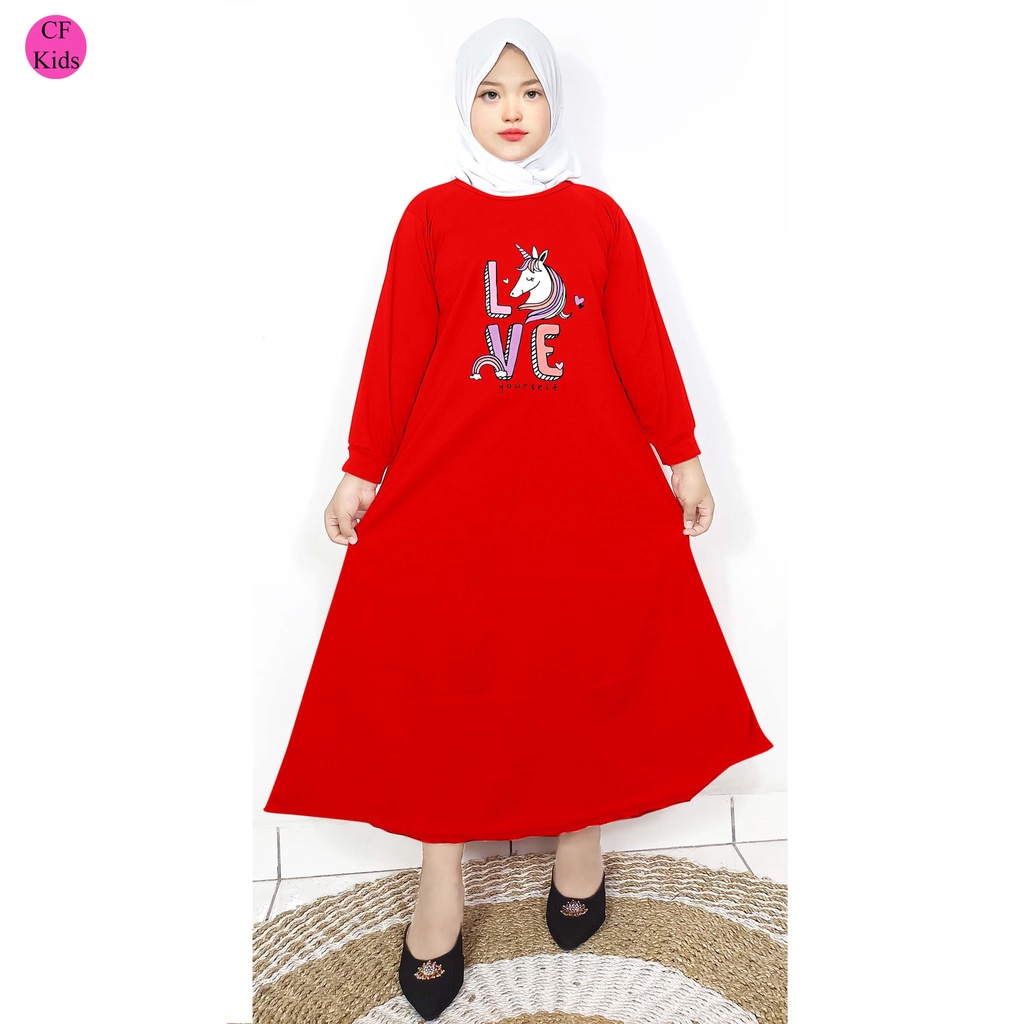 Gamis Anak Perempuan DTF Unicorn Love Yourself CKids