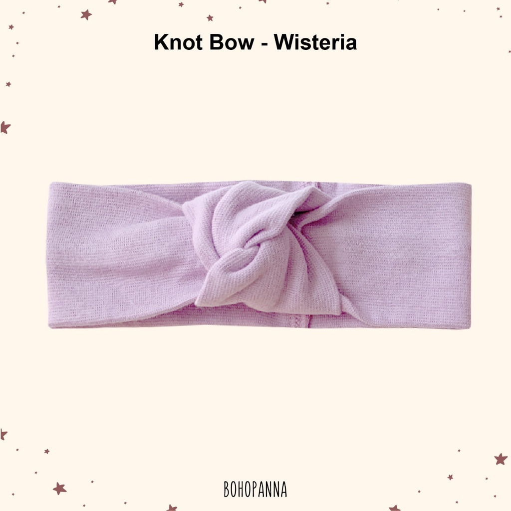 BOHOPANNA Knot Bow Bandana Pita Bayi Polos