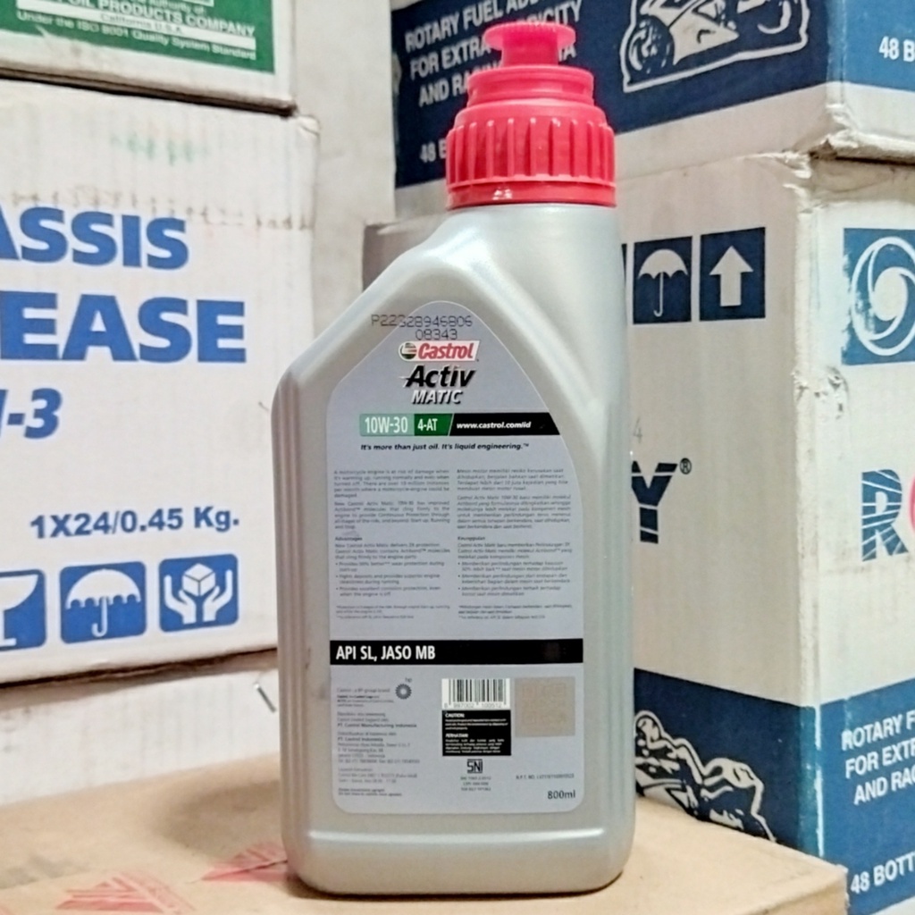 OLI MESIN MOTOR MATIC / SCOOTER CASTROL ACTIV MATIC 10W-30 800 ML