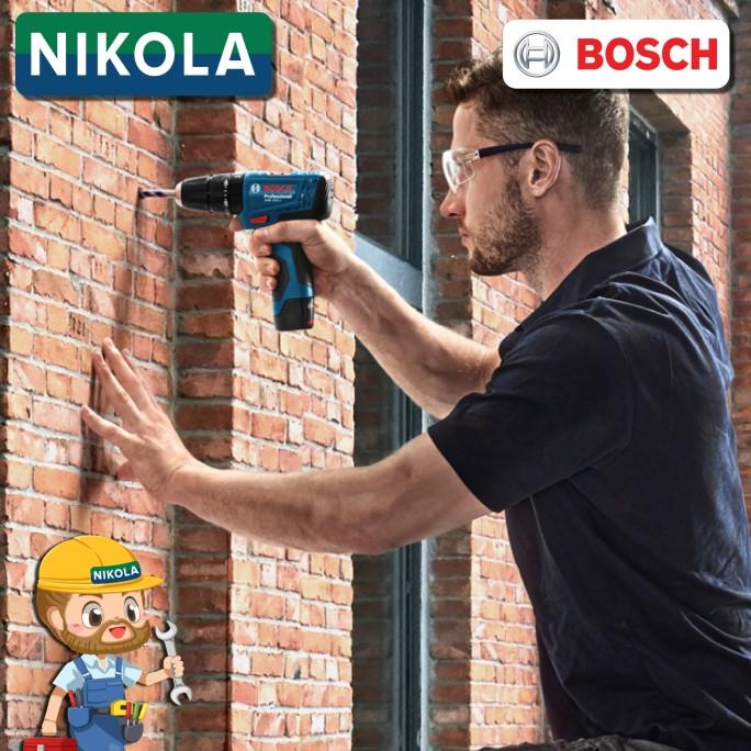 BOSCH GSB 120-LI Cordless Impact Drill Bor Tembok Baterai 120 LI