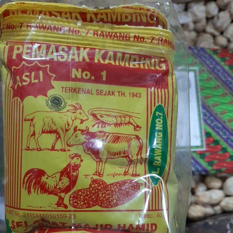 

BUMBU MASAKAN GULAI/KAMBING SLAMAT ISI 20BUNGKUS/1KG