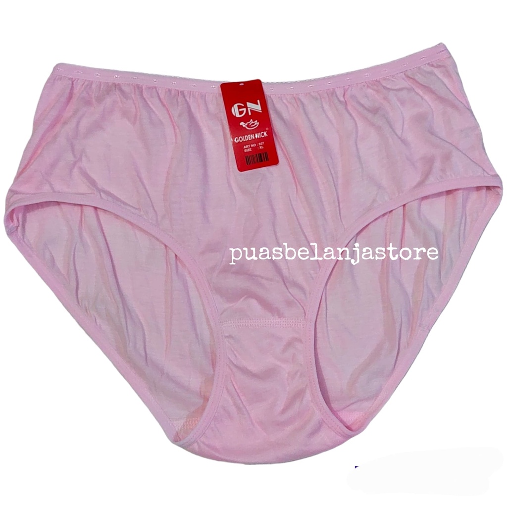 Celana Dalam Wanita 6pcs Golden Nick Jumbo XXL XL L Original 100% Warna Terang Warna Gelap