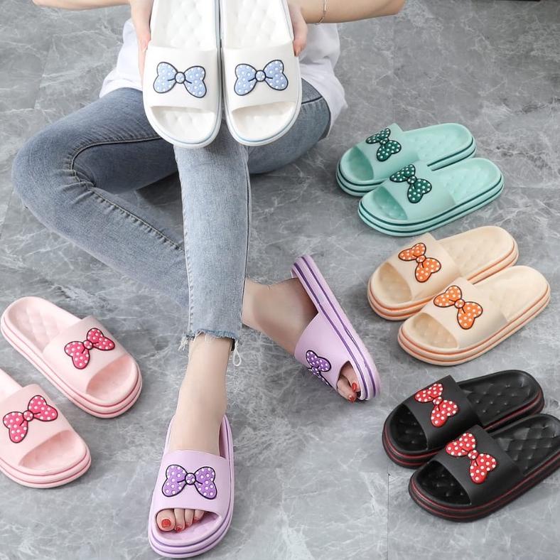 Menarik.. Sandal Selop Jelly NOELLA Bintik PITA Import