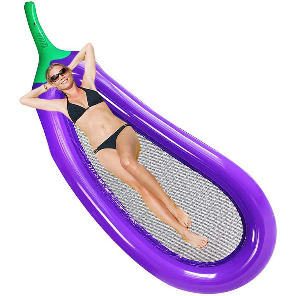 Ruang Renang Bentuk Terong Swim Rakit Bed Inflatable Portable Pool Hammock