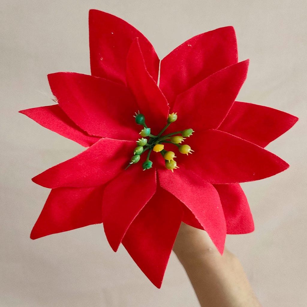 Christmas Flower Ponsentia Bunga Natal Ornaments Xmas MERRY CHRISTMAS Bunga Merah HIASAN NATAL Ornamen Dekorasi Hampers Parcel Natal Christmas Murah Tahun Baru new year