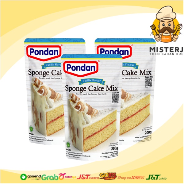 

Pondan Sponge Cake Mix Vanilla | 200 Gram | Pouch