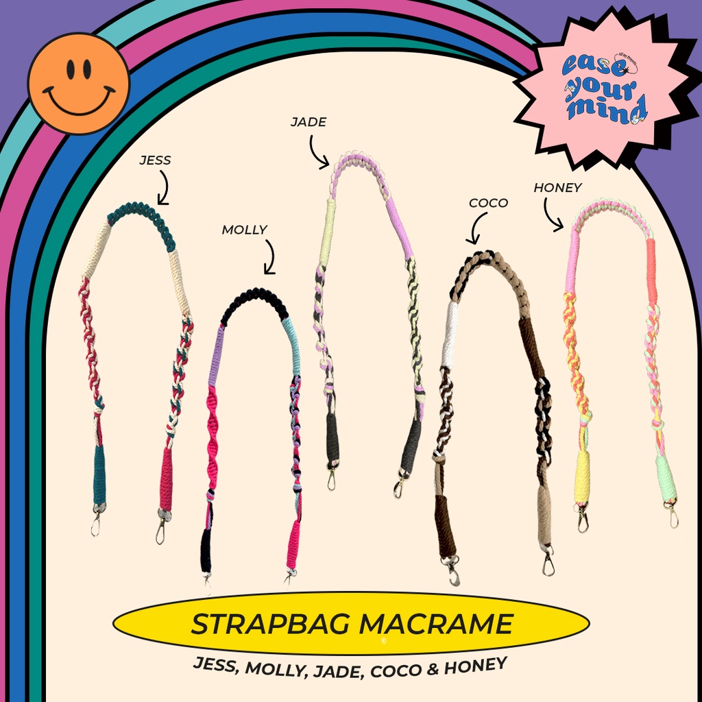 READY STRAP BAG MACRAME #5 | Tali tas macrame murah by EASEURMIND