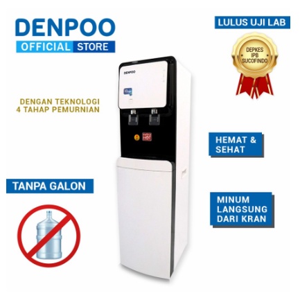 Dispenser Aquazone Filter 4 Filter Tanpa Galon dengan Teknologi 4 Tahap Pemurnian Air Sehat untuk Keluarga Sehat