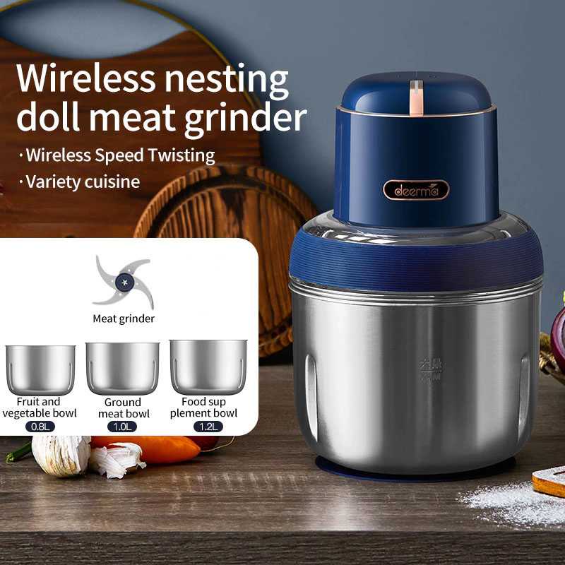 Deerma Pro Blender Penggiling Daging Meat Grinder 1.2L - DEM-JR08 ( Al-Yusi )