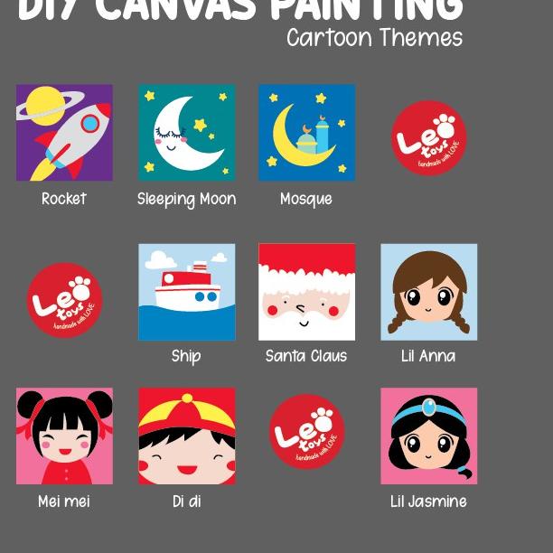 

Miliki - scenery DIY melukis kanvas cat lukis canvas painting kit landscape paint by leo toys numbers 3 이