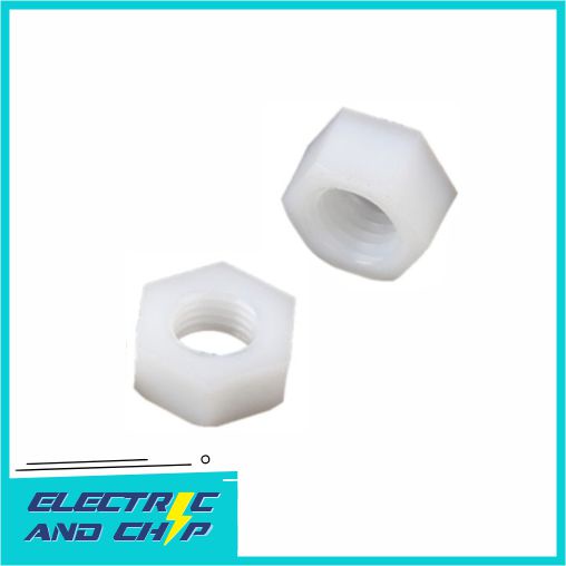 M12 Drat 1.75 Nylon Plastic Nut Hexagonal Mur Plastik Nilon