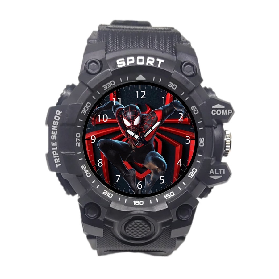 Jam Tangan Anak Sport Laki Laki Spiderman Anti Air