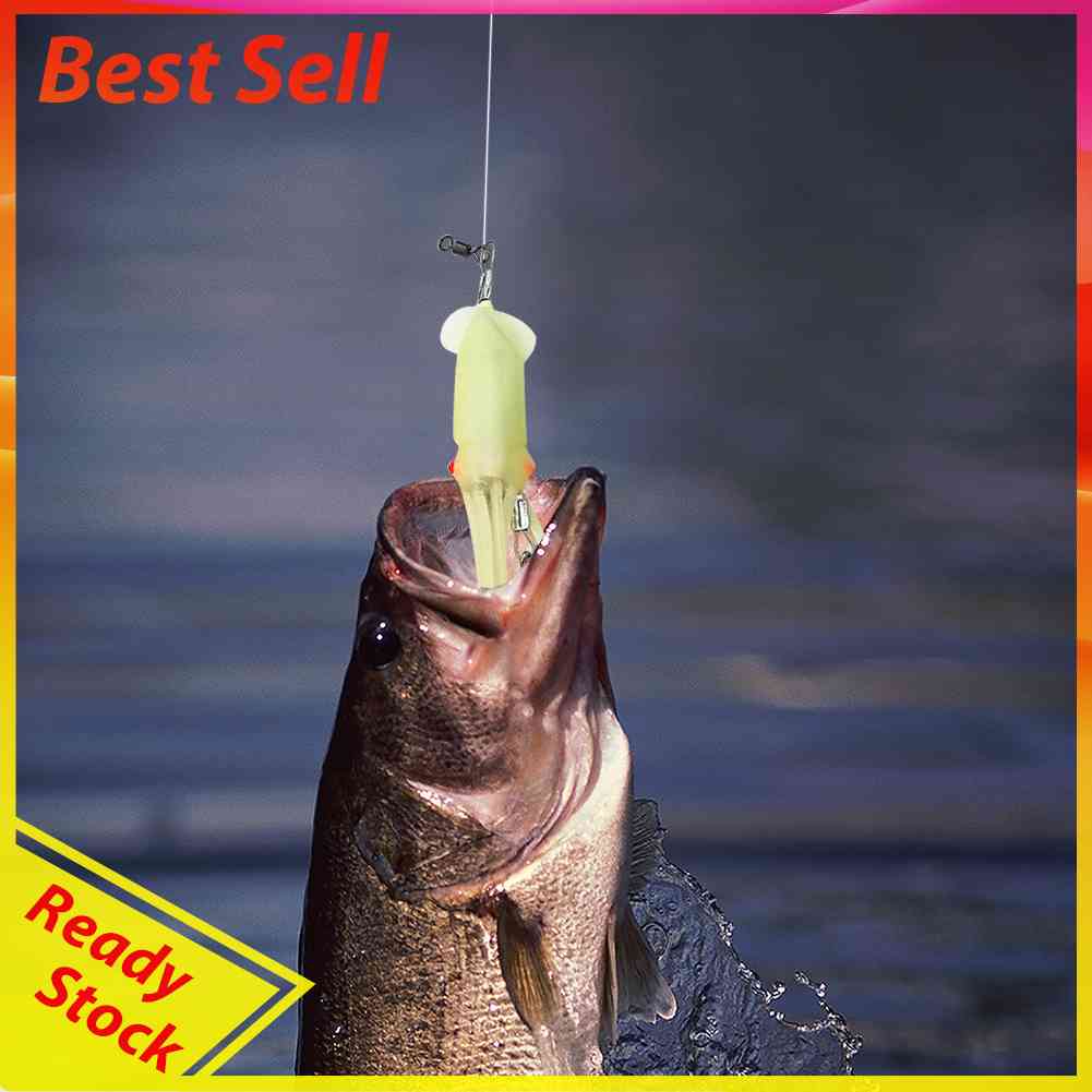 Luminous Artificial Squid Skirt Lure Fishing Bait Accessories for Saltwater