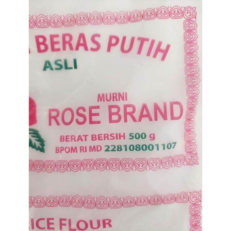 TEPUNG BERAS MURNI ROSE BRAND 500 GR - ROSE BRAND RICE FLOUR HALAL MUI