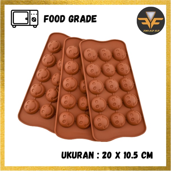 Cetakan Coklat Silicone Smile Senyum 15 Grid Cetakan Coklat Jelly Pudding es Batu Star 15 Lubang Silicone Molds Baking Chocolate