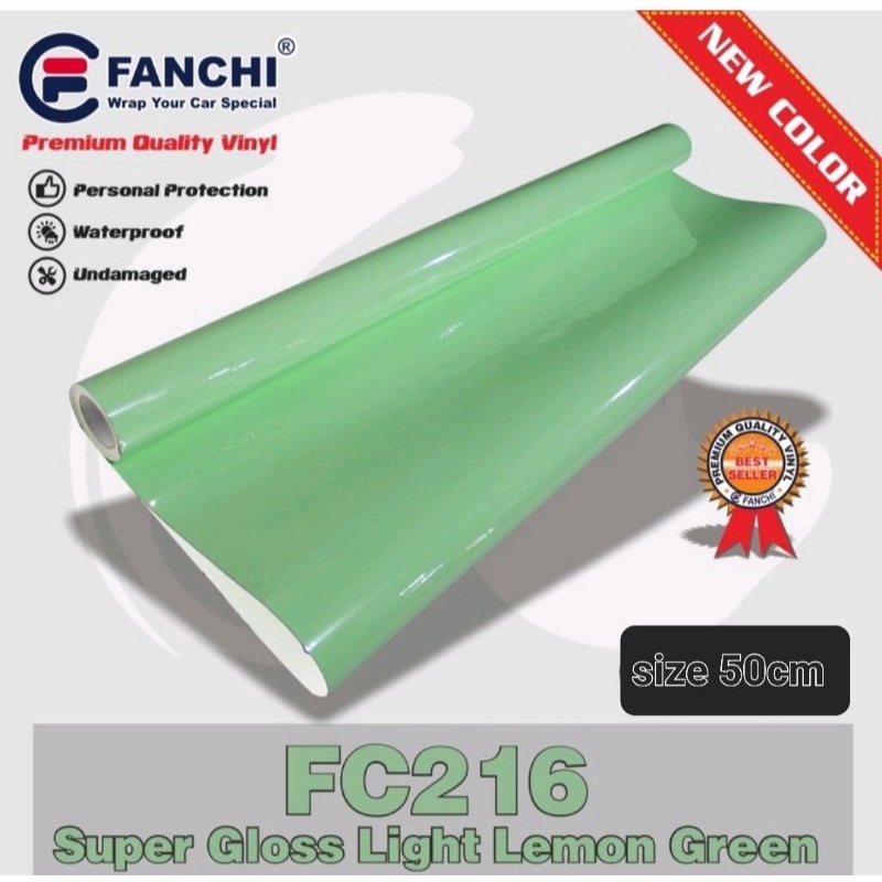 Sticker Fanchi FC216 Super Gloss Glossy Light Lime Lemon Green Premium Wrap