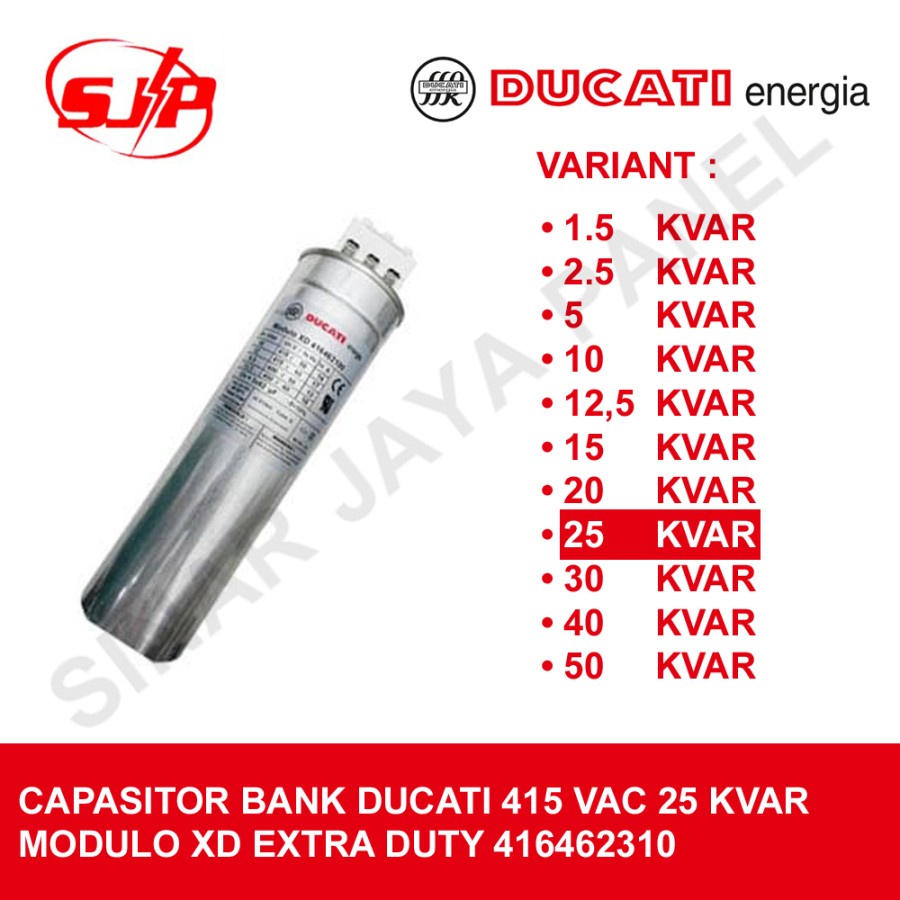 CAPASITOR KAPASITOR BANK DUCATI 25 KVAR 20 KVAR 415VAC MODULO XD 416462310