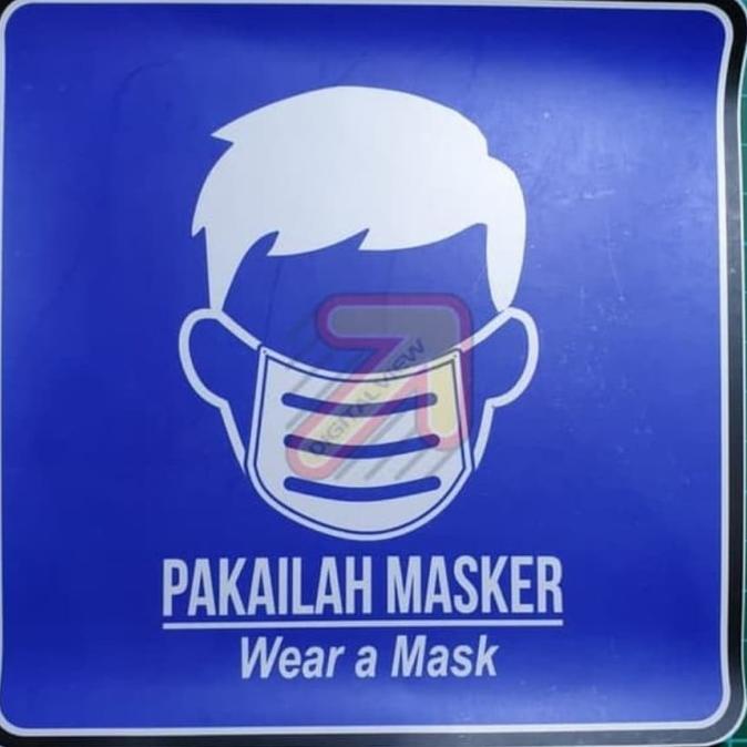 

stiker Covid 19. 15x15 WAJIB PAKAI MASKER jaga kesehatan 90-arfanjaya08 Ayo Beli
