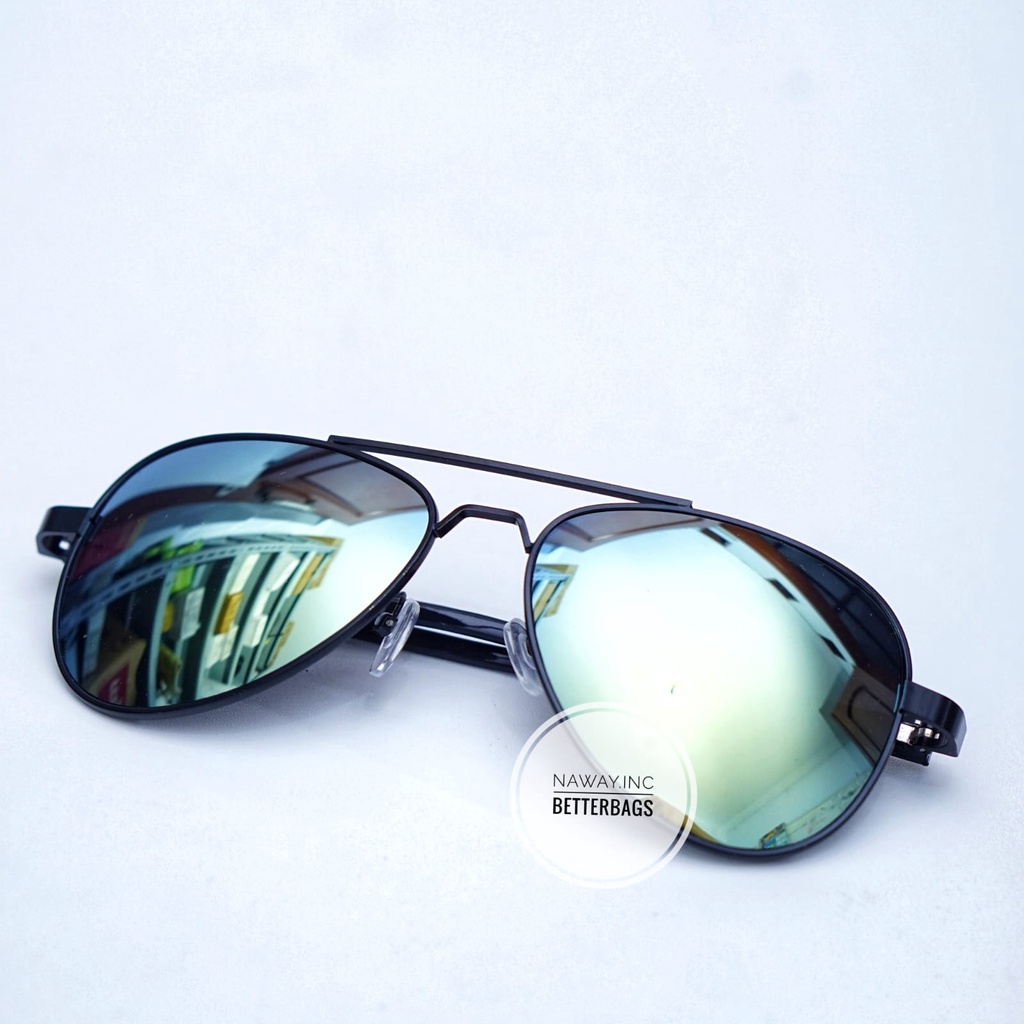 Kacamata Fashion Gaya Style Korea Frame Sunglasses Lensa Hitam Pria Wanita-NWY 50-01