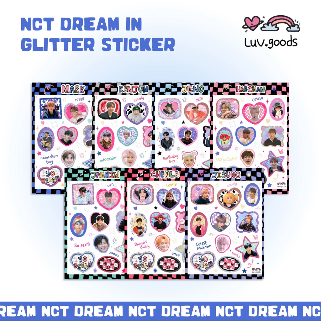 

READY no restock - dream in glitter deco kisscut stickersheet