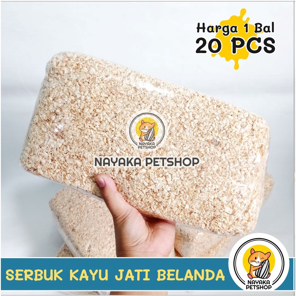 1 Bal Serbuk Kayu Hamster Karungan Alas Kandang Serutan Jati Belanda Bedding Hewan