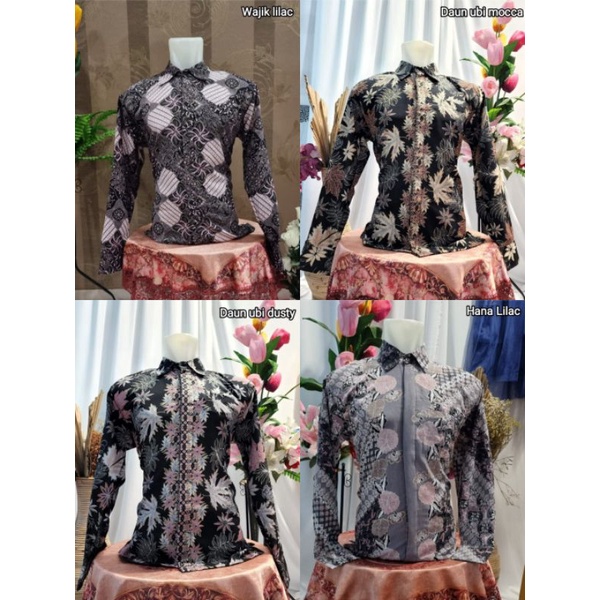 kemaja batik tangan panjang - baju kemeja -  pakaian pria - set batik couple kekinian - batik modern