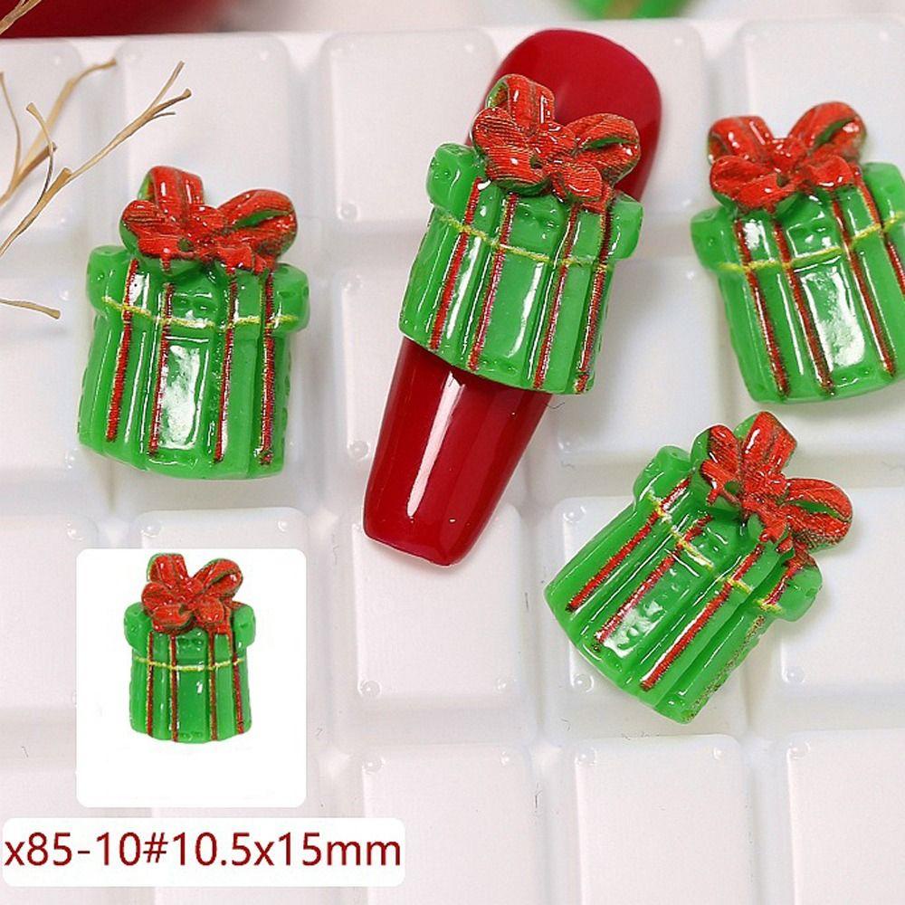 Mxbeauty Dekorasi Nail Art Warna-Warni Santa Claus Xmas Charms 3D Kawaii Snowman Kartun Sepatu Perhiasan Aksesoris