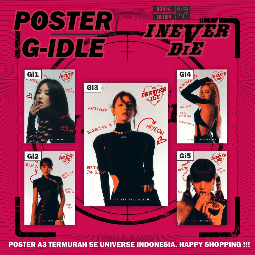 Poster G-Idle I Never Die Tomboy Neverland