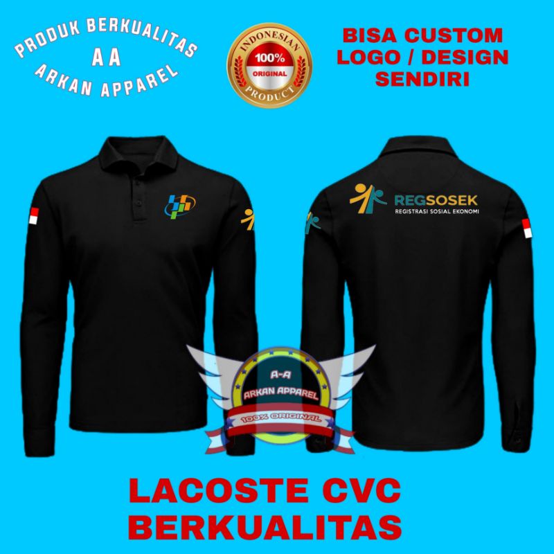 KAOS KERAH REGISTRASI SOSIAL EKONOMI KAOS POLO SHIRT REGSOSEK KAOS BPS