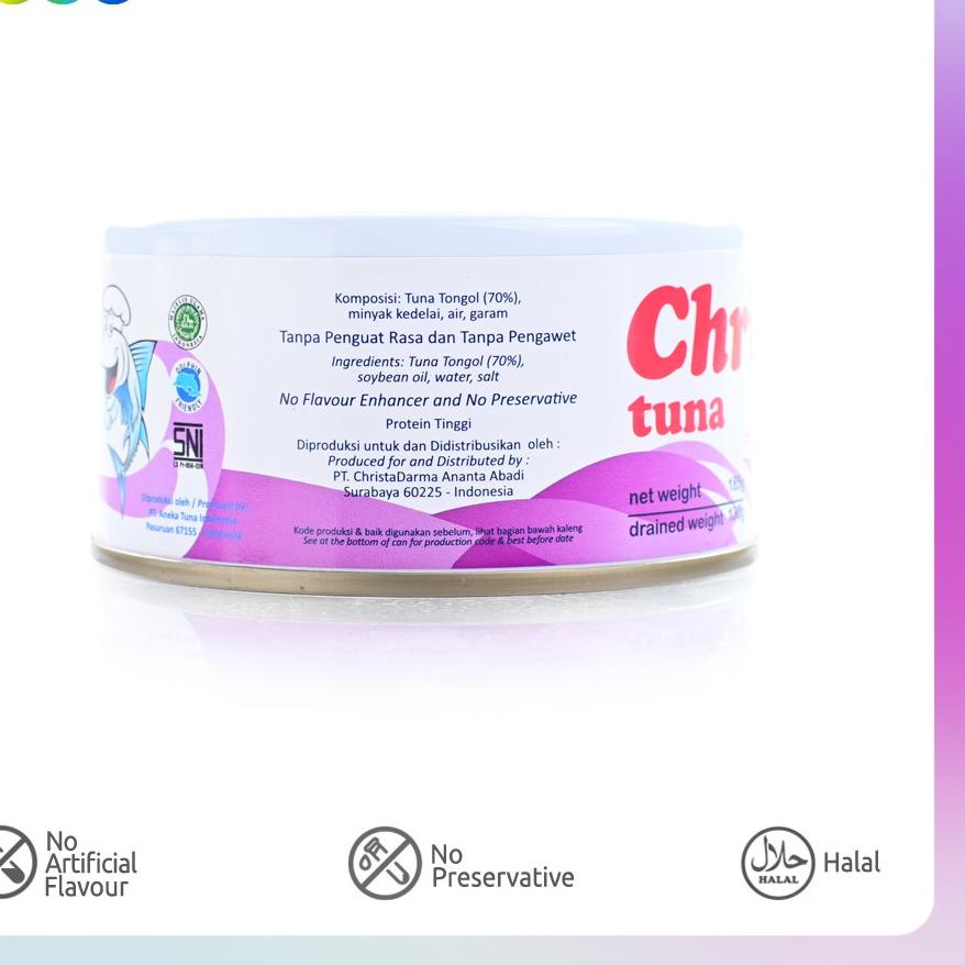

STAR BRANDS Christa Tuna Tongol Chunk In Oil Premium 185 g (Tuna Kaleng) grosir